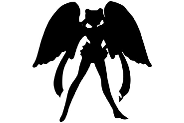 Silhouette of a Winged Character