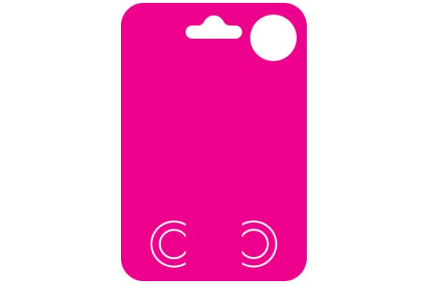 A Vibrant Pink Icon with a Circle and Two Circles