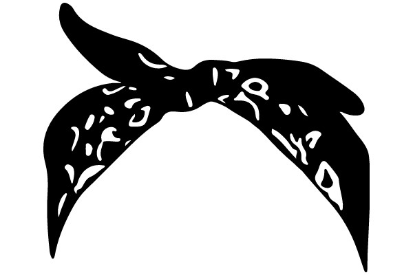 Stylish Black Bandana with White Patterns