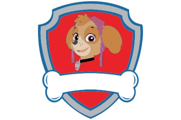 A Playful Pup's Adventure: The Story of the Red and Blue Shield