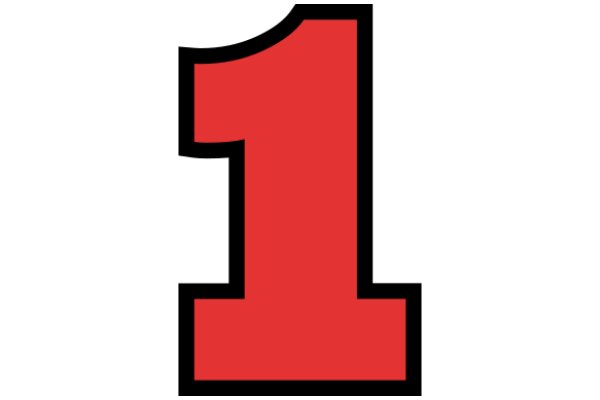 Vibrant Red Number One Logo