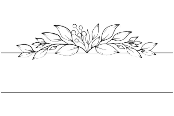 Line Art: A Floral Bouquet on a Stem