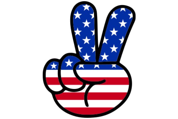 United States Flag with Peace Sign