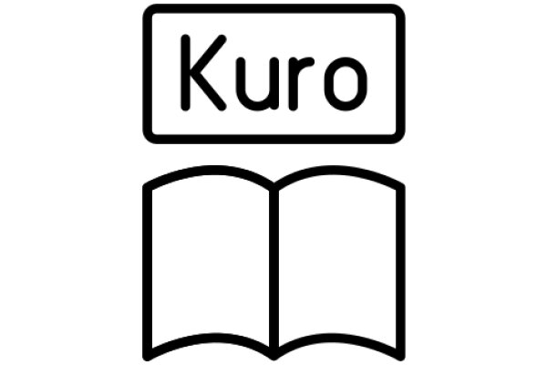 A Pixelated Book Cover with the Word 'Kuro' on It