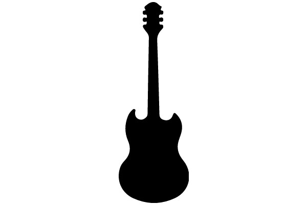 Silhouette of a Guitar: A Symbol of Music and Creativity