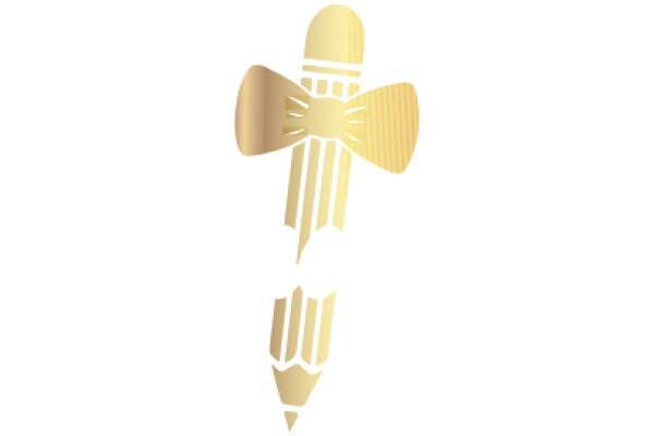 A Golden Pen with a Bow: A Symbol of Writing and Creativity