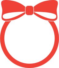 Stylish Red Bow with a Hole in the Center