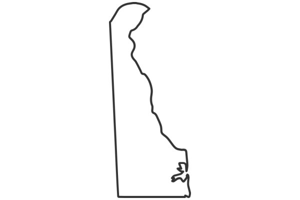 Simplified Map of a State: A Graphic Representation of Geographical Boundaries