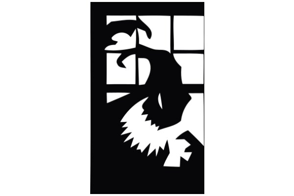 Silhouette of a Monster in a Window