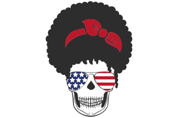 Stylish Skull with a Patriotic Twist