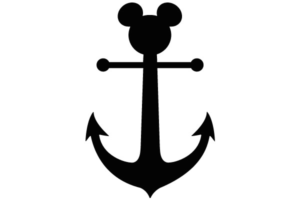 Simplistic Icon of Mickey Mouse and Anchor