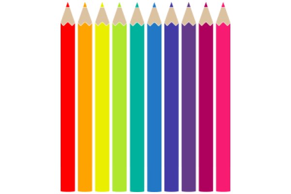 Vibrant Pencil Collection: A Rainbow of Colors