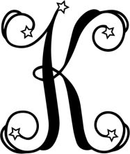 Stylized Monogram with Star Accents