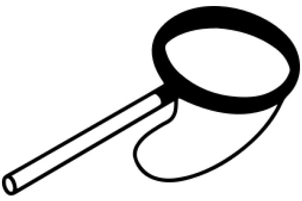 A Simple Line Drawing of a Magnifying Glass