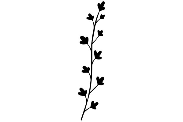 Simplicity in Art: A Floral Silhouette