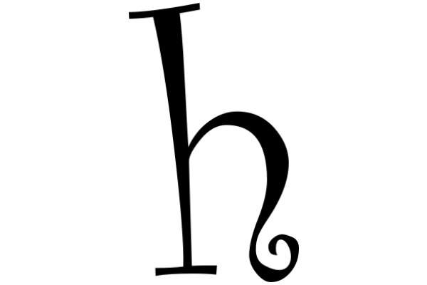 Stylized Letter 'H' with a Swirl Design