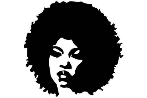 Silhouette of a Woman with Afro Hair