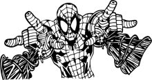 Spider-Man's Tangled Web of Creativity: A Black and White Illustration