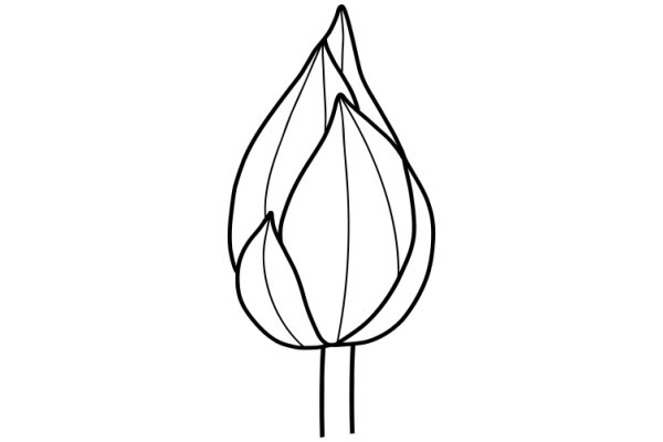 Simplistic Line Drawing of an Artichoke