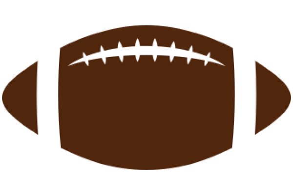 Brown Football Icon with Stitched Seams