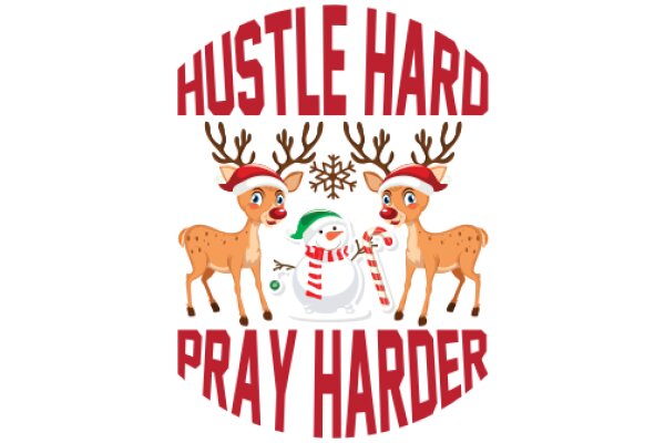 Happy Holidays: A Festive Illustration of Hustle and Prayer