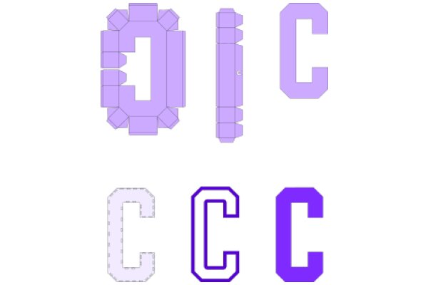 Stylish Letter Creation: A Purple and White Design Guide