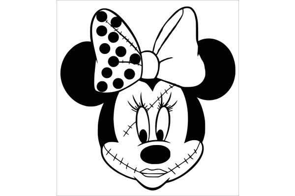 Mickey Mouse with a Stitched Bow and Polka Dots