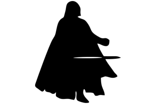 Silhouette of a Jedi Knight with a Lightsaber