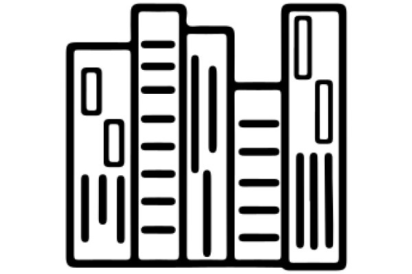 A Line Drawing of a Computer Tower and Monitor