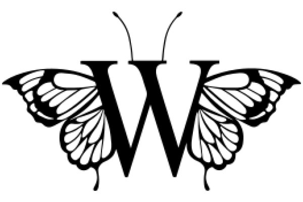 Stylized Butterfly Logo with Letter 'W'