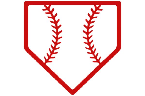 Red Baseball Logo on White Background