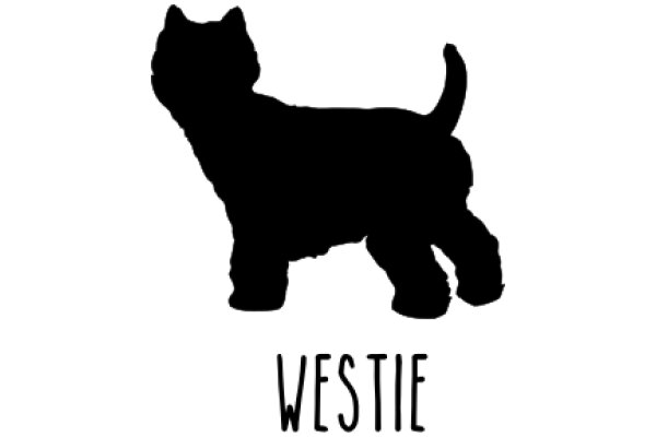 Silhouette of a Cat with the Word 'Westie' Below It