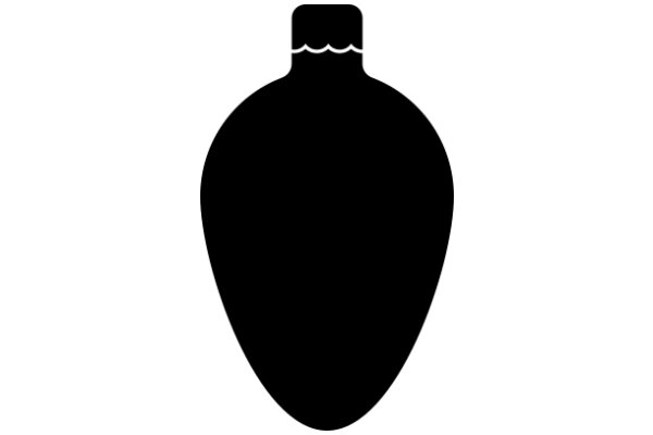 A Solid Black Silhouette of a Bottle