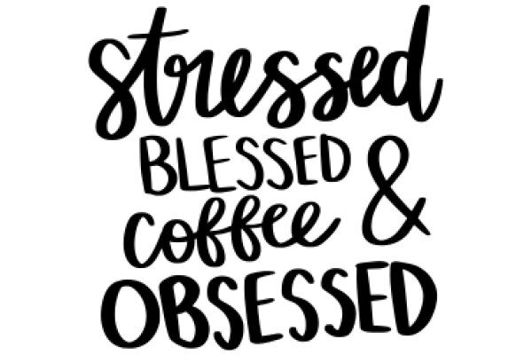 Stressed, Blessed, and Caffeinated: A Graphic Representation of the Modern Coffee Lover's Mantra