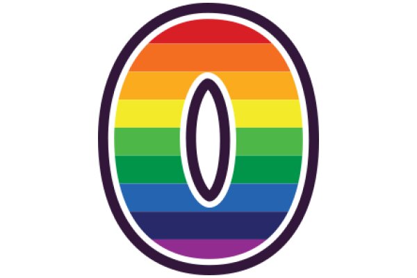 Vibrant Rainbow Logo with the Letter 'O' at the Center