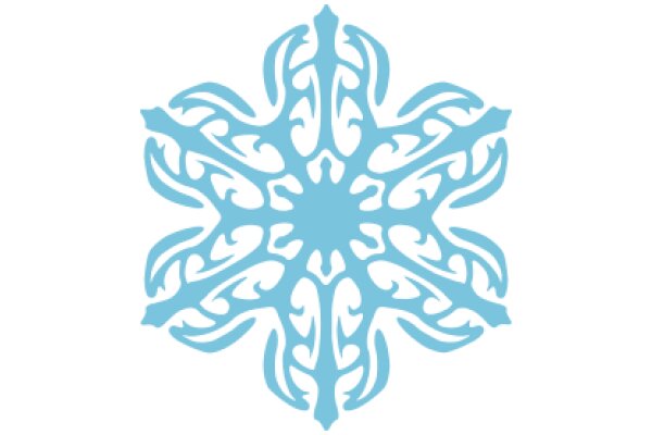 Stylized Blue Snowflake Design