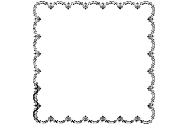 A Simple, Empty Square with an Ornate Border