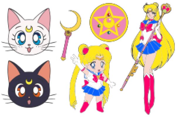 A Whimsical Collection of Sailor Moon and Friends