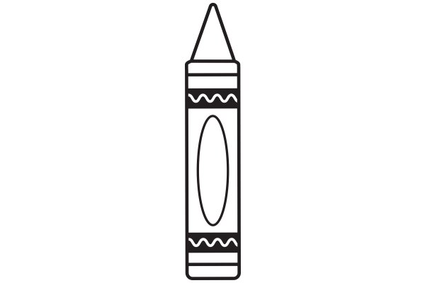 Simplistic Icon of a Cone-Shaped Object with a Circle Inside