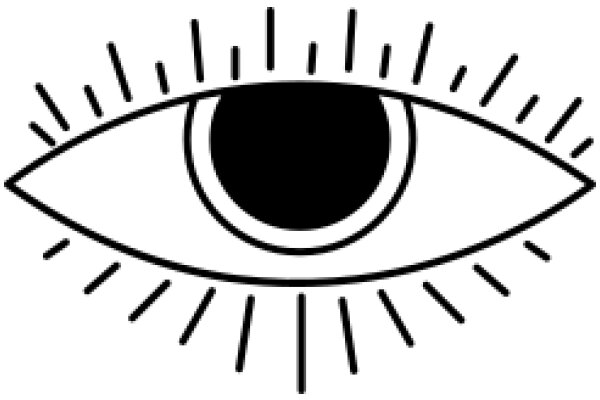 A Simple, Illustration of an Eye with Sun Rays