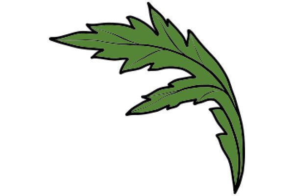 Stylized Green Leaf Illustration