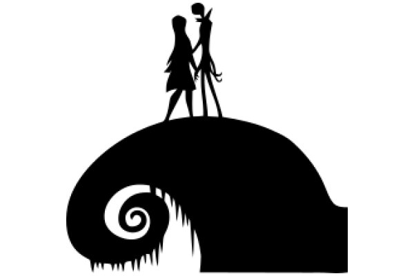 Silhouette of Love: A Tale of Two Figures on a Journey