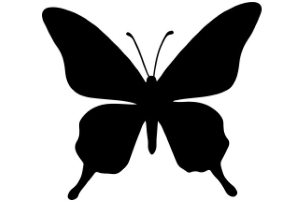 A Silhouette of a Butterfly in