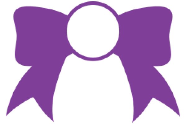 Stylized Purple Bow with White Center