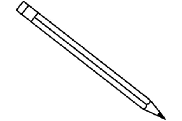 A Simple Line Drawing of a Pencil