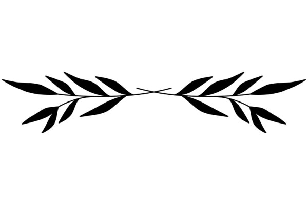 Stylized Artwork of Two Leaves Intertwined