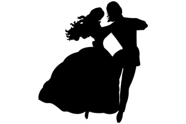 A Silhouette of a Romantic Dance