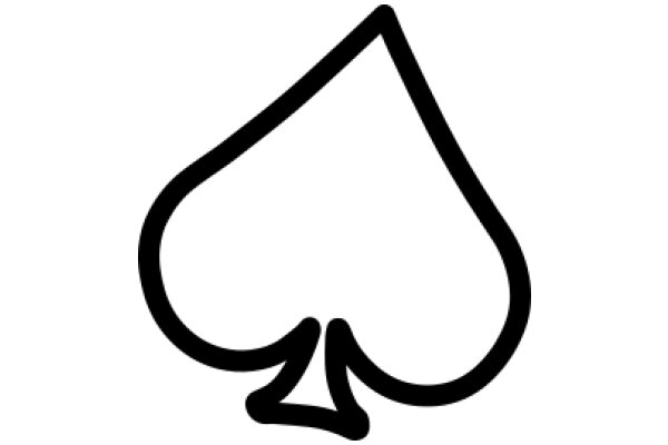 Simplistic Line Art of a Spade