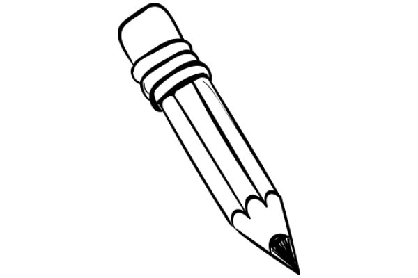 A Simple Line Drawing of a Pencil