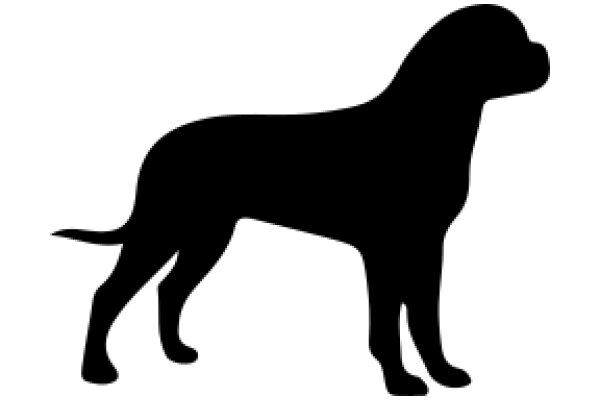 A Silhouette of a Dog, Standing Alone